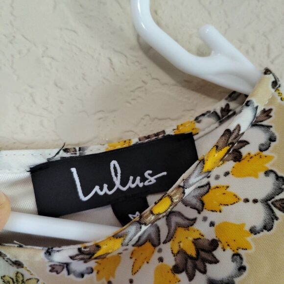 Lulu's Boho Marigold Mini Shift Dress Size M - Picture 3 of 4
